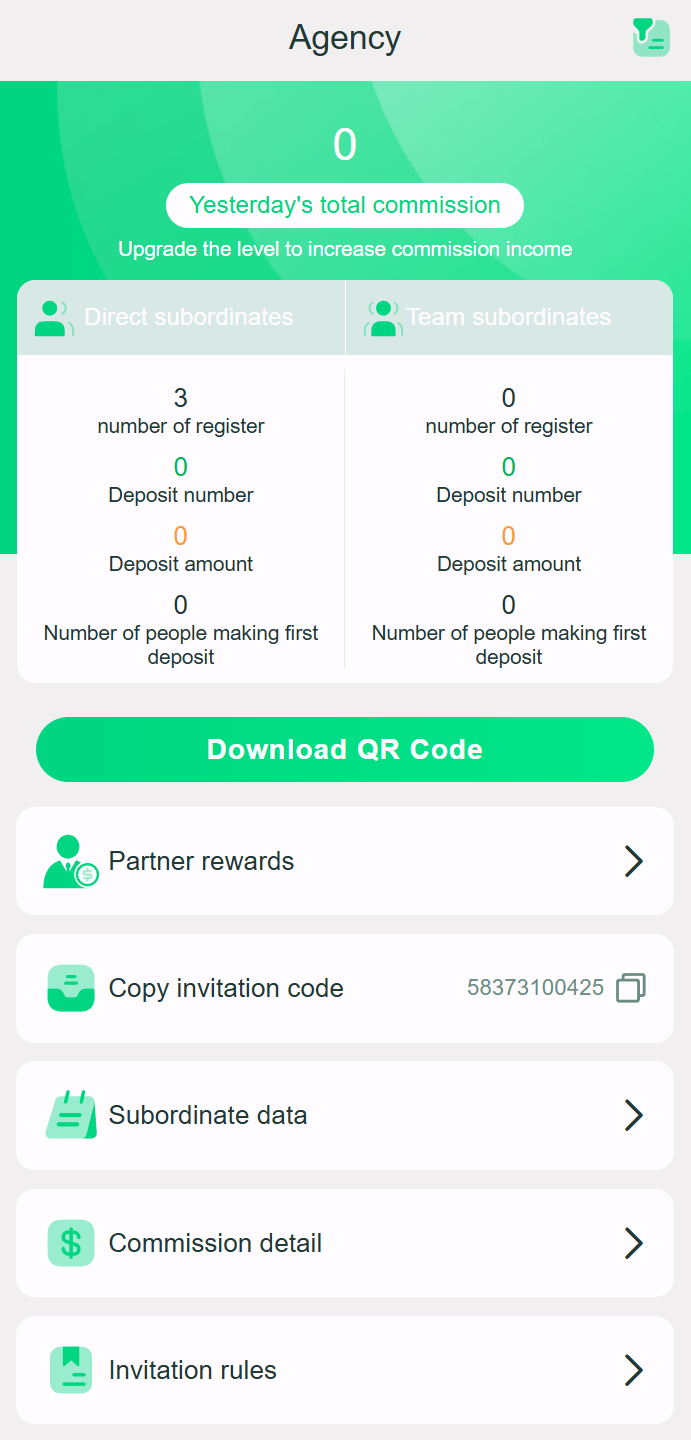 YaarWin referral invite screen